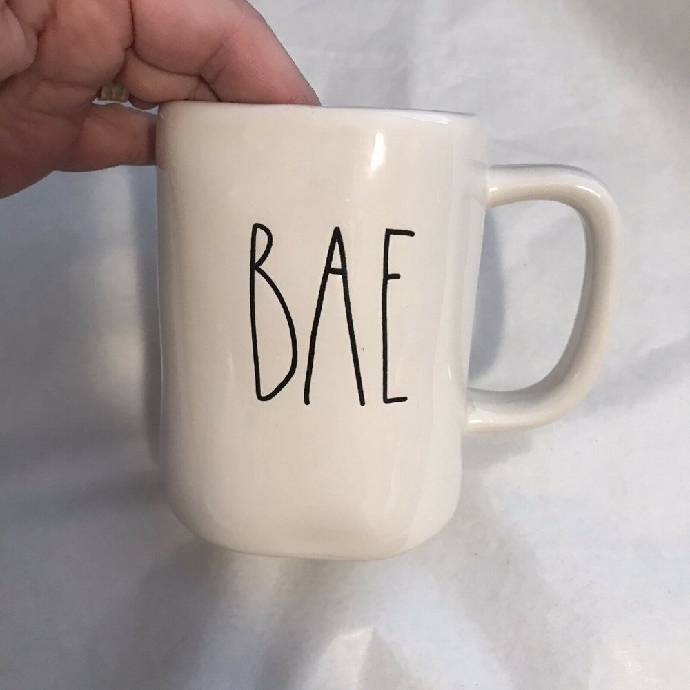 NEW RAE DUNN By Magenta BAE Coffee Tea Mug Farmhouse Spring Home Decor ivory